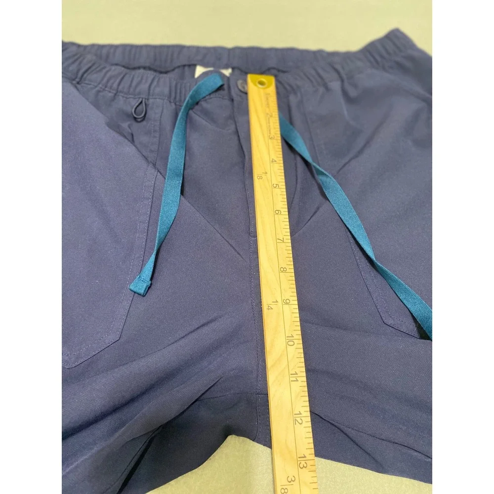 FIGS Technical Collection Mens Navy Blue Scrub Pants Medium Cargo Zip Fly